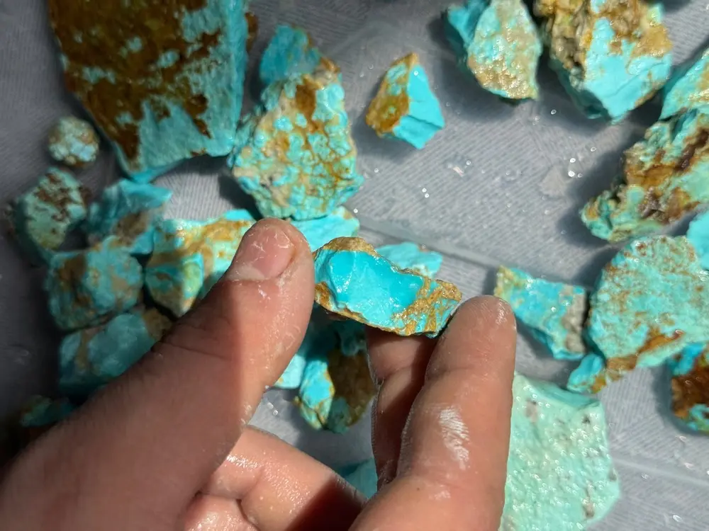 Buy Damghan turquoise online — solid natural Persian turquoise