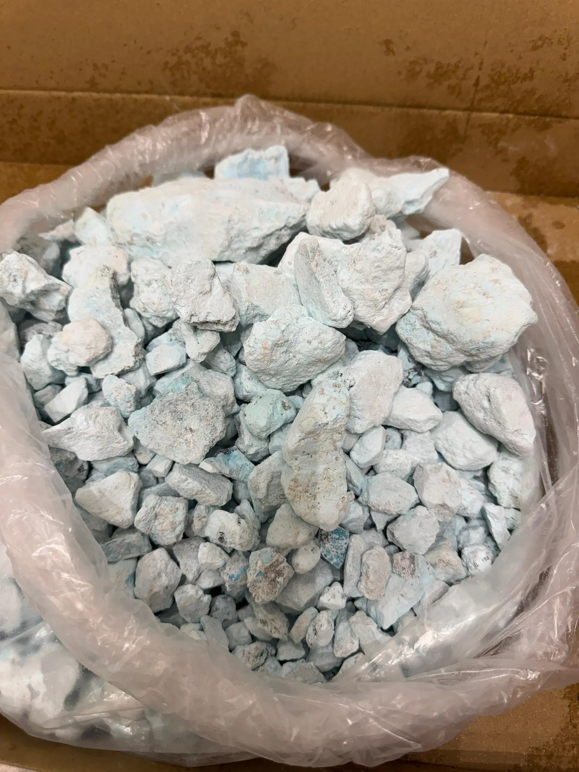 Natural Shahr-e Babak Kaman turquoise stones from Kerman Iran